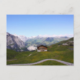 Postal Casa suiza y alpes