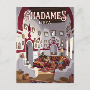 Postal Casa Tradicional de Ghadames Libia