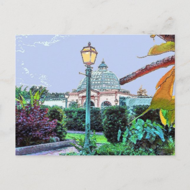 Postal Casa verde del parque de la ciudad de Nueva Orlean (Anverso)