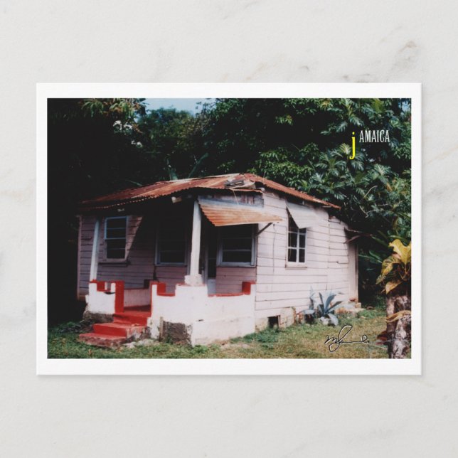 Postal Casa vieja de Jamaica (Anverso)