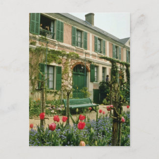 Postal Casa y jardín del Monet Rojo, Giverny, Norte de Fr