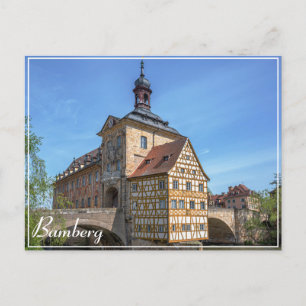 Postal Casa y puente de entramado de madera en Bamberg, A