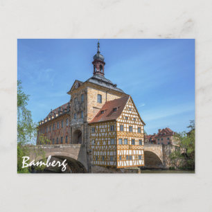 Postal Casa y puente de entramado de madera en Bamberg, A