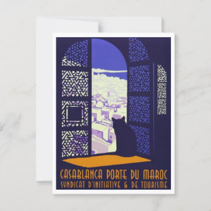 Postal Casablaca Marruecos Turismo turismo Retro inspirad