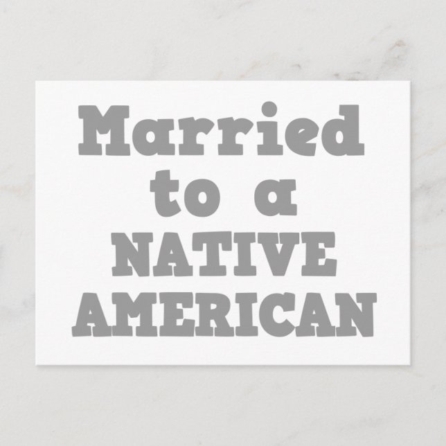 POSTAL CASADA CON UN NATIVE AMERICANO (Anverso)