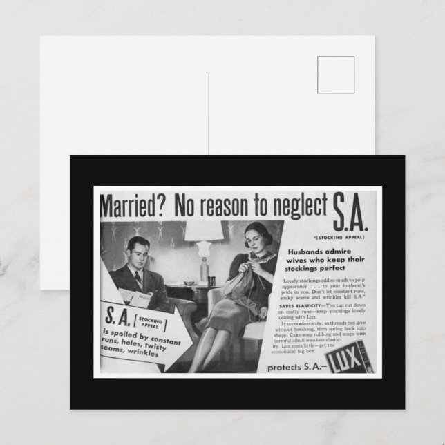 Postal ¿Casado? No hay razón para negarse a aceptar la "S (Anverso / Reverso)