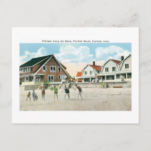 Postal Casas a lo largo de la costa, Fairfield, Conneticu