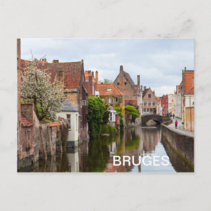 Postal Casas antiguas de Brujas, Bélgica