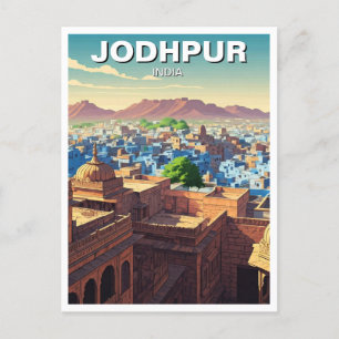 Postal Casas azules de la India de Jodhpur