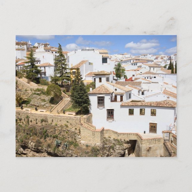 Postal Casas blancas tradicionales en Ronda (Anverso)