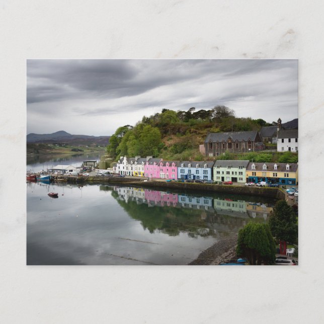 Postal Casas coloridas en Portree, Skye (Anverso)