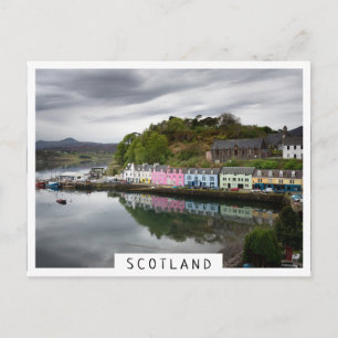 Postal Casas coloridas en Portree, Skye
