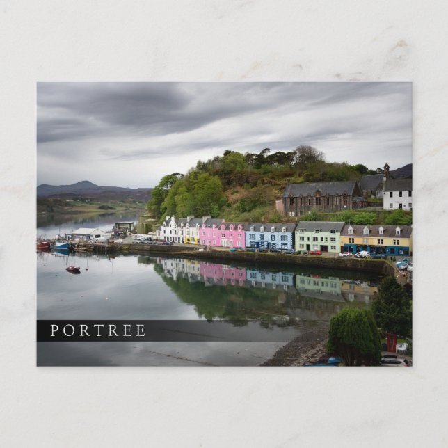 Postal Casas coloridas en Portree, Skye (Anverso)
