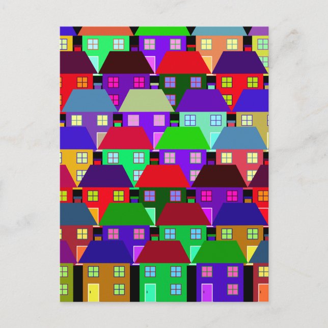 POSTAL CASAS COMUNIDAD HOGAR COLORIDO (Anverso)