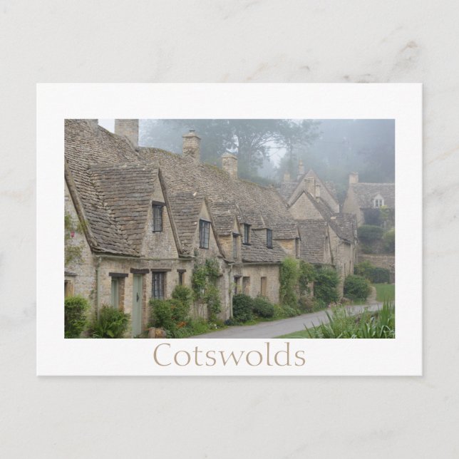 Postal Casas de Arlington Row, Bibury en Cotwolds (Anverso)