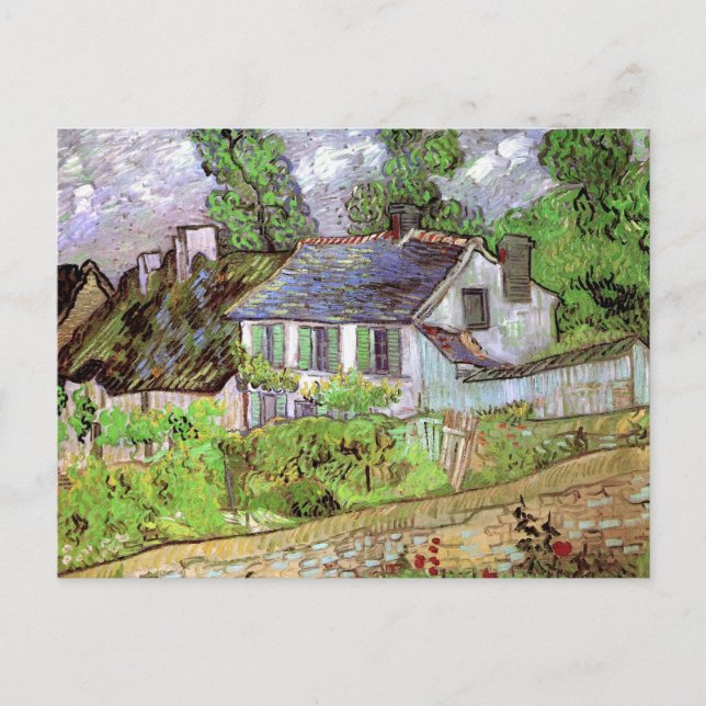 Postal Casas de Auvers, por Vincent van Gogh (Anverso)