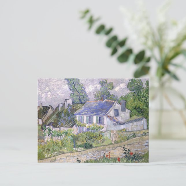 Postal Casas de Auvers Vincent van Gogh (Anverso de pie)