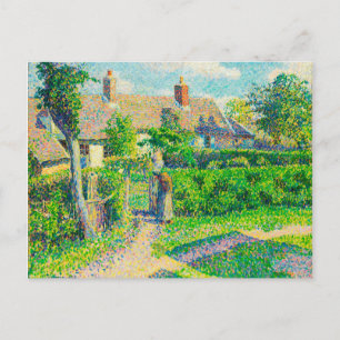 Postal Casas de campesinos, Eragny, por Camille Pissarro 