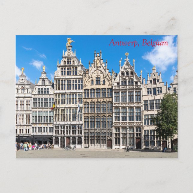 Postal Casas de culto, Amberes, Bélgica (Anverso)