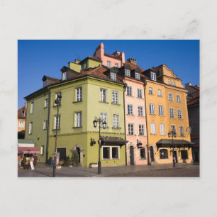 Postal Casas de la Ciudad Vieja en Varsovia