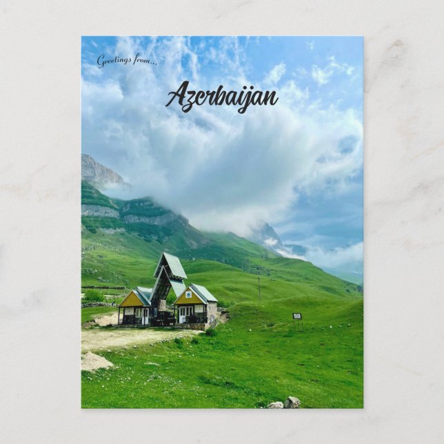 Postal Casas de Laza Qusar Azerbaijan (Anverso)