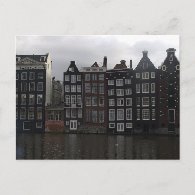 Postal Casas de los canales de Ámsterdam (Anverso)