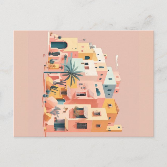 Postal Casas de paisajes urbanos (Anverso)