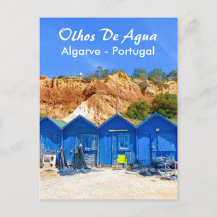 Postal Casas de pescadores de Algarve en Olhos De Agua Po
