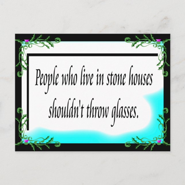 Postal Casas de piedra (Anverso)