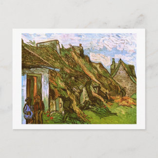 Postal Casas de piedra arenisca con paja, Bella Artes Van