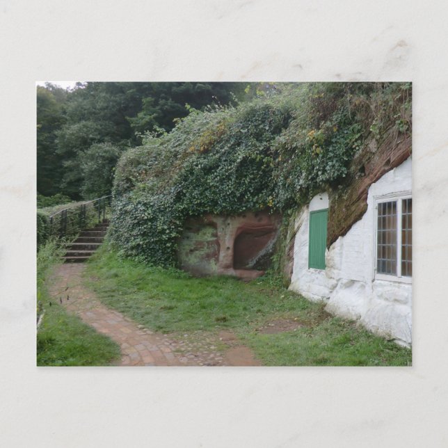 Postal Casas de rock de Kinver Edge (Anverso)