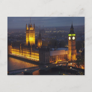 Postal Casas del Parlamento, Big Ben, Westminster