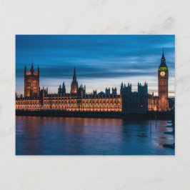 Postal Casas del parlamento y de Big Ben, Londres,