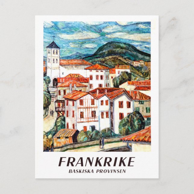 Postal Casas en Côte Basque, Francia (Anverso)