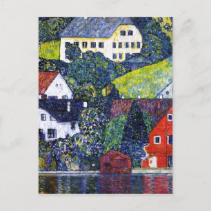 Postal Casas en Unterach, en el Attersee