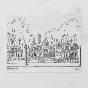 Postal Casas francesas, Cobourg   Normandía, Francia