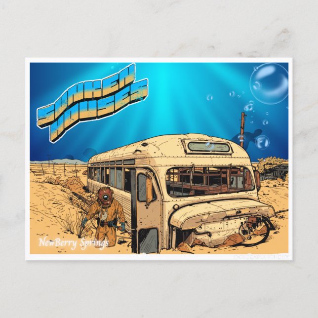 Postal Casas Hundidas Retro (Anverso)