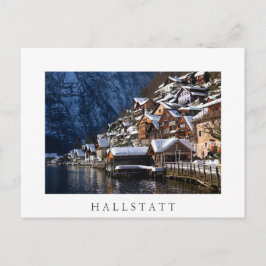 Postal Casas junto al lago de madera en Hallstatt, Austri