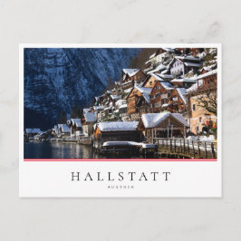 Postal Casas junto al lago de madera en Hallstatt, Austri