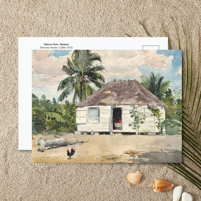 Postal Casas nativas, nassau Winslow Homer (Subido por el creador)