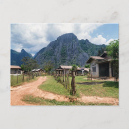 Postal Casas rurales cerca de Vang Vieng, Laos