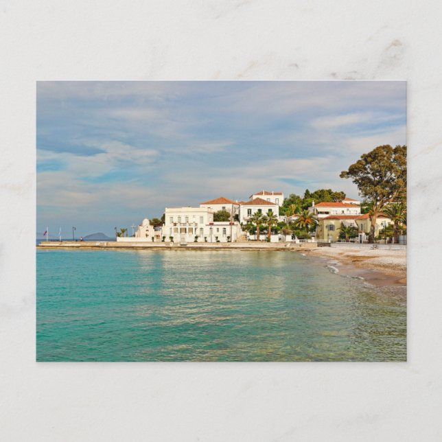Postal Casas tradicionales en la isla de Spetses, (Anverso)