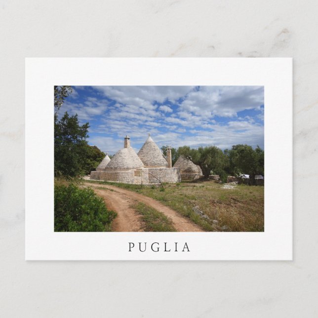 Postal Casas Trulli de Puglia/Apulia (Anverso)