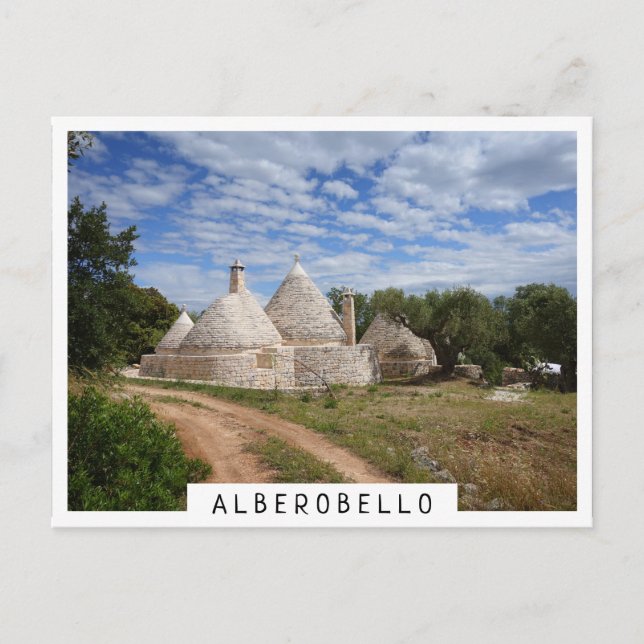 Postal Casas Trulli de Puglia/Apulia (Anverso)