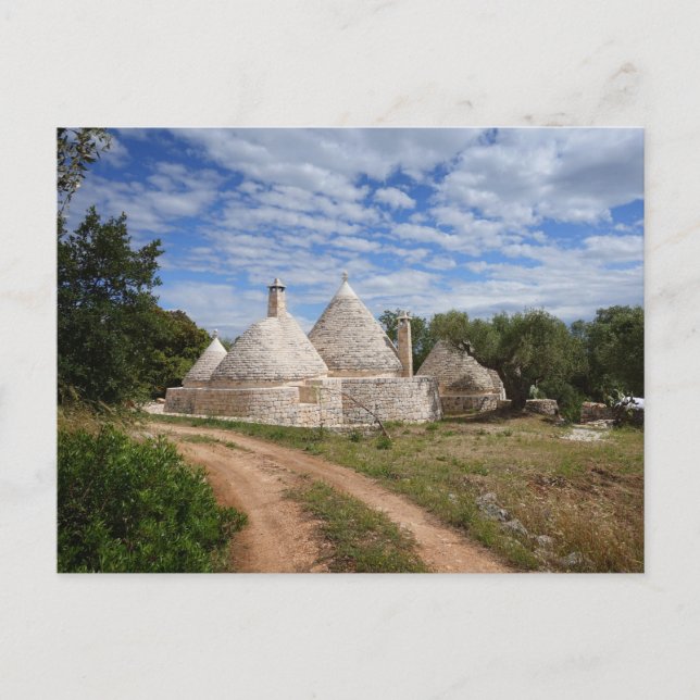 Postal Casas Trulli de Puglia/Apulia (Anverso)