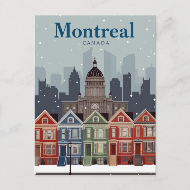 Postal Casas Victorianas de Montreal (Anverso)