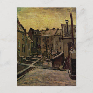 Postal Casas viejas en Amberes en Nieve, Vincent van Gogh