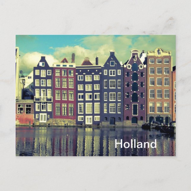Postal Casas vintage de Holanda (Anverso)