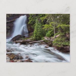 Postal Cascada Baring en el Parque Nacional Glaciar, Mont