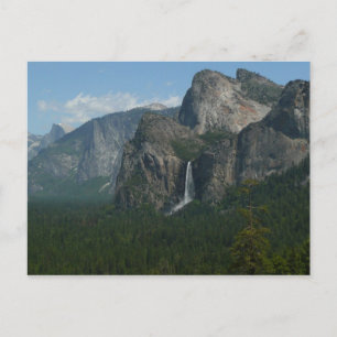Postal Cascada Bridalveil y Half Dome en Yosemite